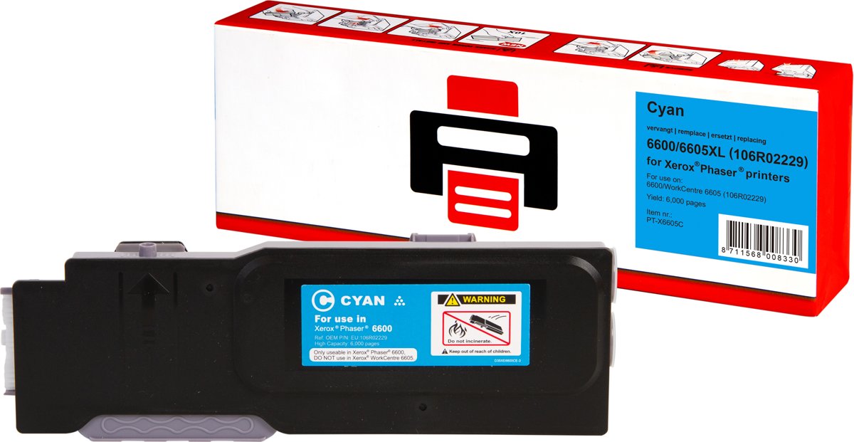 Xerox 6600/6605 (106R02229) toner |Cyaan| - Pixeljet